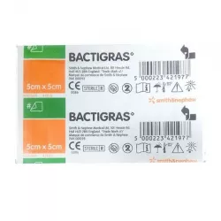 Bactigras opatrunek 5x5 cm x 1 sztuka Opatrunki i art. higieniczne SMITH & NEPHEW