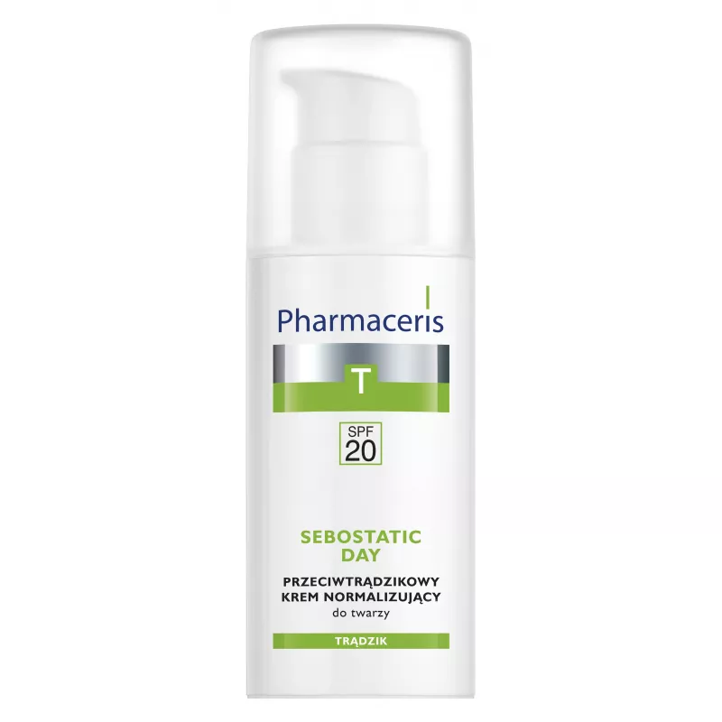 LAB.KOSM.DR IRENA ERIS SP. Z O.O. Pharmaceris T  Sebostatic Day  Przeciwtrądzikowy krem normalizujący do twarzy SPF 20 na dzień  50ml — Inhaltsstoffe i ocena
