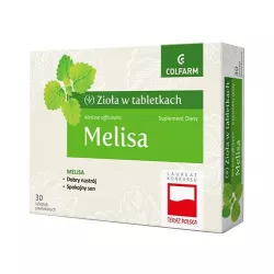 Colfarm Melisa tabletki powlekane x 30 tabletek Spokój i Sen ZAKŁADY FARM. COLFARM