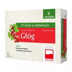 Colfarm Głóg tabletki x 30 tabletek leki na nadciśnienie ZAKŁADY FARM. COLFARM