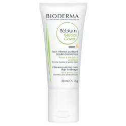 Bioderma Sebium Global Cover Koloryzujący krem przeciwtrądzikowy x 30ml ( data ważności 30.11.2023 ) do twarzy Bioderma