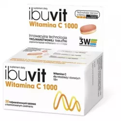 Ibuvit Witamina C 1000 x 30 tabletek preparaty na odporność dla dzieci ZAKŁADY FARMACEUTYCZNE POLPHARMA S.A.