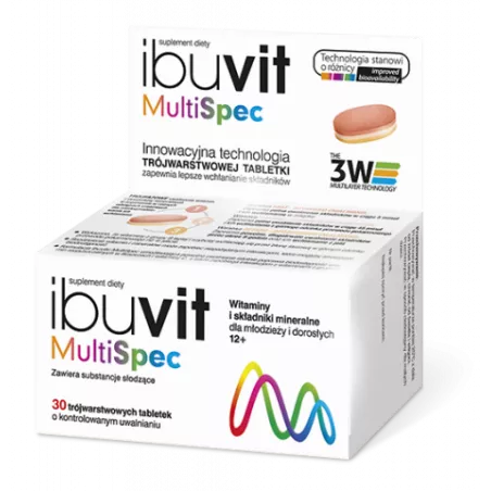 Ibuvit MultiSpec x 30 tabletek Multiwitaminy ZAKŁADY FARMACEUTYCZNE POLPHARMA S.A.