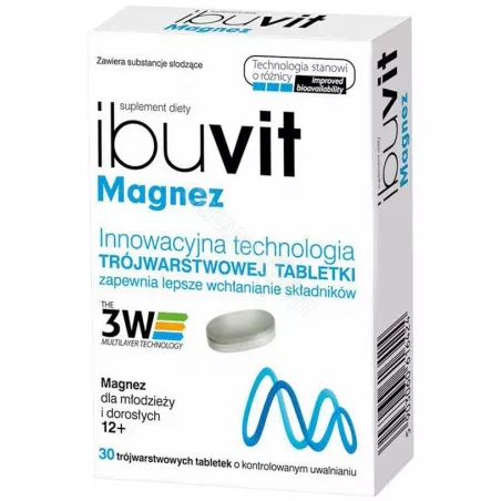 Ibuvit Magnez tabletki x 30 tabletek magnez ZAKŁADY FARMACEUTYCZNE POLPHARMA S.A.