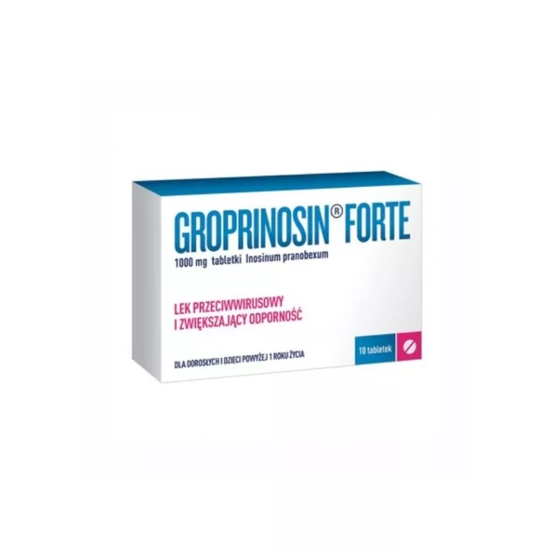 Drop Rinosin Groprinosin Forte tabletki 1000mg x 10 tabletek | Apteka Na 83