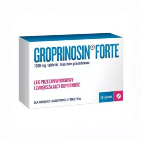 Groprinosin Forte tabletki 1000mg x 10 tabletek opryszczka GEDEON RICHTER POLSKA SP.Z O.O.