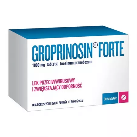 Groprinosin Forte tabletki 1000mg x 30 tabletek opryszczka GEDEON RICHTER POLSKA SP.Z O.O.