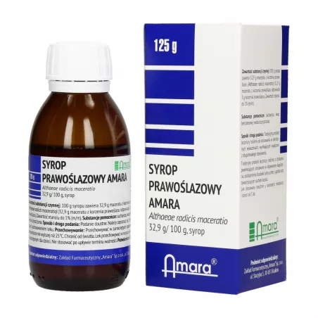 Prawoślazowy syrop Amara 125 g leki na kaszel ZAKŁAD FARMACEUTYCZNY AMARA SP. Z O.O.