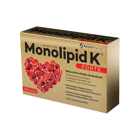 Monolipid K Forte 30 kapsułek leki i suplementy na cholesterol XENICO PHARMA SP. Z O.O.