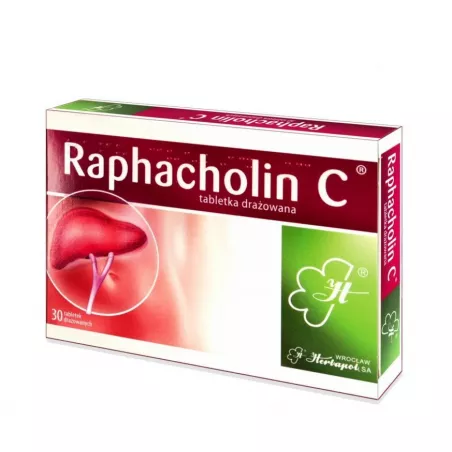 Raphacholin C x 30 tabletek niestrawność WROCŁAWSKIE ZAKŁADY ZIELARSKIE "HERBAPOL" S.A.