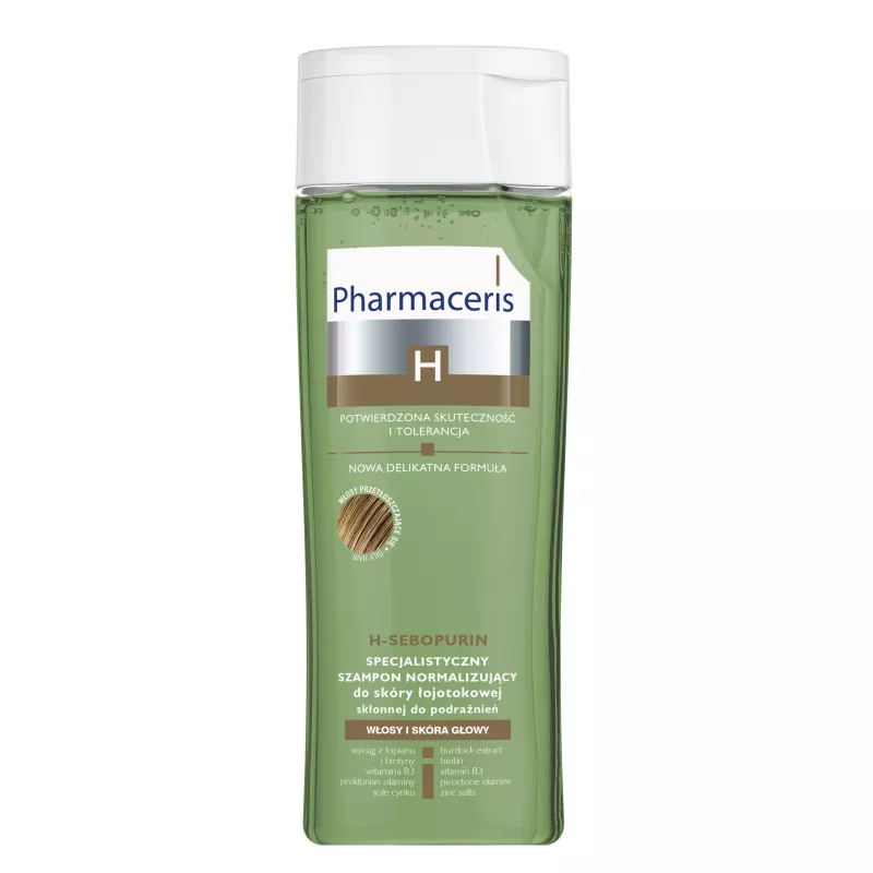 LAB.KOSM.DR IRENA ERIS SP. Z O.O. Pharmaceris H H-sebupurin  Szampon normalizujący do skóry łojotokowej x 250ml — Składniki i ocena