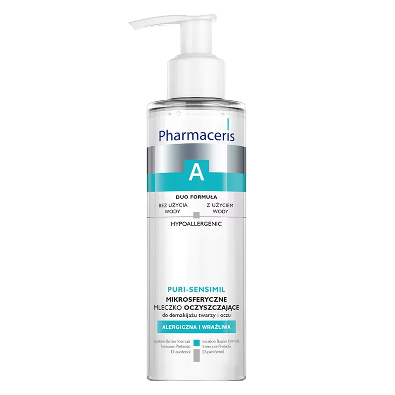 LAB.KOSM.DR IRENA ERIS SP. Z O.O. Pharmaceris A PURI-SENSIMIL mikrosferyczne mleczko oczyszczające x 190 ml — Składniki i ocena