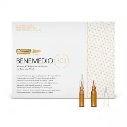BENEMEDIO 301 Odmładzające serum z witaminą C na twarz i szyję 10 ampułek x 2 ml do twarzy BENEMEDO SP. Z O.O.