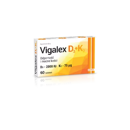 Vigalex D3 2000 j.m. + K2 x 60 tabletek witamina D BIOFARM SP.Z O.O.
