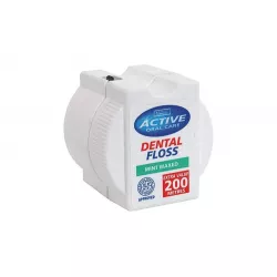 Active nić dentystyczna woskowana miętowa x 200 m szczoteczki nici i pasty do zębów BEAUTY FORMULAS