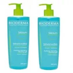 Bioderma Sebium Moussant Żel do mycia x 500 ml + 500 ml Ciało i twarz Bioderma