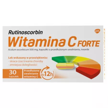 Rutinoscorbin Witamina C Forte kapsułki x 30 kapsułek witamina C GLAXOSMITHKLINE CONSUMER HEALTHCARE SP. Z O.O.