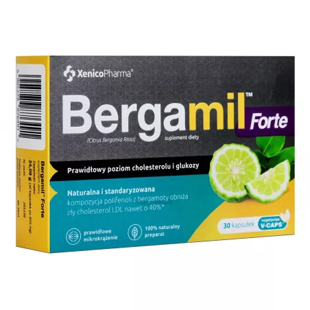 Bergamil Forte kapsułki x 30 kapsułek leki i suplementy na cholesterol XENICO PHARMA SP. Z O.O.