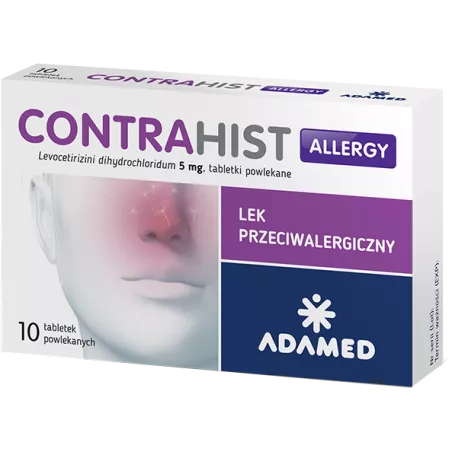 Contrahist Allergy tabletki powlekane 5mg x 10 tabletek tabletki na alergię ADAMED PHARMA SPÓŁKA AKCYJNA