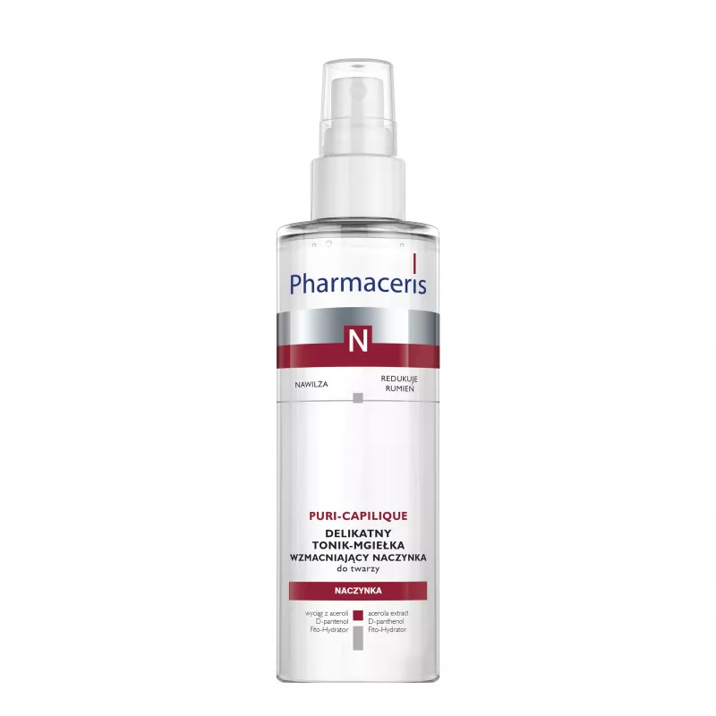 LAB.KOSM.DR IRENA ERIS SP. Z O.O. Pharmaceris N Puri-Capilique Delikatny tonik-mgiełka wzmacniający naczynia x200 ml — Inhaltsstoffe i ocena
