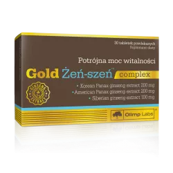 Olimp Gold Żeń-szeń Complex 30 tabletek żeń-szeń OLIMP LABORATORIES