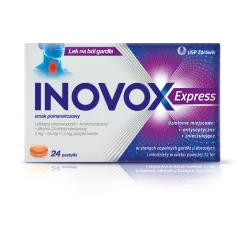 Inovox Express pomarańcza x 24 pastylki leki na ból gardła i chrypkę US PHARMACIA SP. Z O.O.